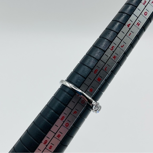 1.00 CT 950 Platinum Brilliant Round Five Stones VS2 Lab Diamond Ring Band - Picture 8 of 8